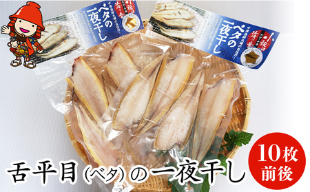 【数量限定】舌平目(ベタ)の一夜干し 10枚前後 1袋(4～8枚)×2 | 魚 さかな サカナ 干物 小分け 冷凍 産地直送 魚 一夜干し おかず 冷凍おかず 弁当 大分県産 九州産 大分県 中津市
