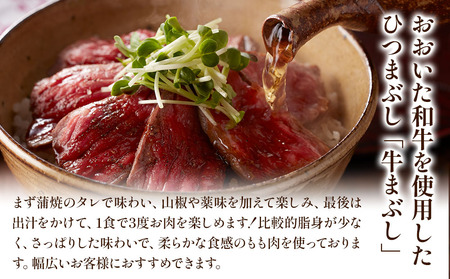 おおいた和牛の牛まぶし 80g×4p 合計約320g タレ・出汁付き | お肉 肉 牛 牛肉 もも肉 ステーキ ステーキ丼 豊後牛 ブランド牛 国産牛 おかず 牛まぶし 冷凍 大分県産 九州産 国産 大分県 中津市