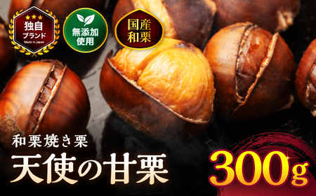 【先行予約】天使の甘栗 和栗焼き栗300g | 栗 甘栗 国産和栗 自然の甘み 無添加おやつ 焼き栗300g やさしい甘さ 大分県 中津市
