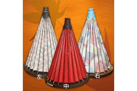 伝統の和傘あんどん 中 直径20cm×高さ43cm １個 照明器具付　朱夏 竹 行燈 間接照明
