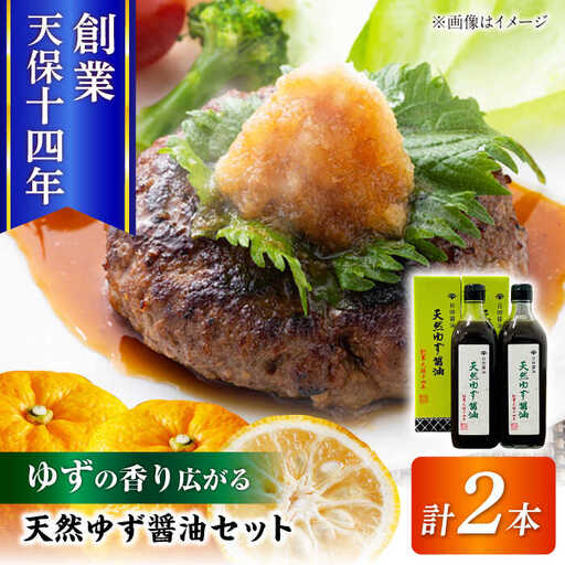 最高級 味噌醤油醸造元「日田醤油」 天然ゆず醤油 500ml×2本 大分県 日田市 調味料 醤油 [ARAJ018]