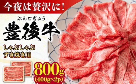 おおいた豊後牛 しゃぶしゃぶすき焼き用（肩ロース・肩バラ・モモ）800g(400g×2) 日田市 黒毛和牛 牛肉 豊後牛 しゃぶしゃぶ すき焼き [AREI012]