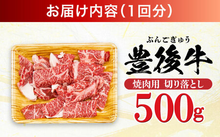 【全6回定期便】【訳あり】おおいた豊後牛 焼肉 切り落とし 500g 豊後牛 牛肉 焼肉 切り落とし 大分 冷凍 訳あり[AREI132]