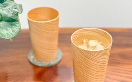 日田杉「木のコップ」Lサイズ 2個セット Φ75×H130mm 日田市 木製