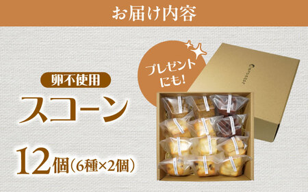 卵不使用スコーン12個セット(6種類×各2個)　日田市 / まるせ　詰め合わせ　卵アレルギー対応 焼き菓子[ARFH002]