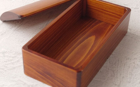 玉手箱なひのきの弁当箱(Sサイズ) 拭き漆仕上げ　日田市 / 木の蔵 仙遊 お弁当 日本製 おべんとう[ARFK001]