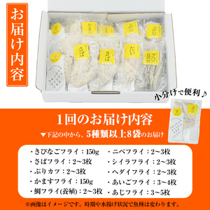 ＜訳あり＞ ひもの屋さんの魚 フライ セット (5種類以上・合計8袋) 鯖 さば 鯛 たい 鯵 あじ 鰤 ぶりきびなご かます アイゴ シイラ ヘダイ ニベ 国産 揚げ物 冷凍 魚 おかず 惣菜 お弁当 揚げるだけ 小分け 詰め合わせ 食べ比べ 【DL28】【鶴見食賓館】