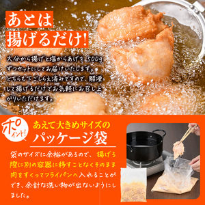 時短おかず 揚げるだけ 大分 からあげ 醤油にんにく味・塩からあげ セット (合計1kg・各500g) 国産 鶏むね肉 鶏もも肉 肉 からあげ 唐揚げ 名物 セット ご当地グルメ 食べ比べ 冷凍 惣菜 お弁当 小分け 簡単 時短 大分県 佐伯市【DH309】【ネクサ】