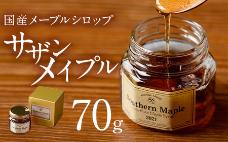 メープルシロップ サザンメイプル Southern Maple (70g×1個) 国産 大分県産 シロップ カエデ 樹液 調味料 大分県 佐伯市【EZ01】【maplexplorers】