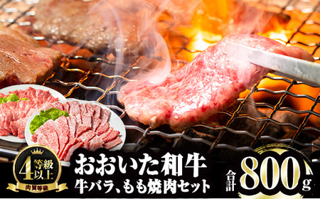 おおいた和牛 バラ もも 焼肉 セット (合計800g・バラ400g+もも400g) 国産 牛肉 肉 霜降り A4 和牛 ブランド牛 冷凍 BBQ 大分県 佐伯市  【FW005】【 (株)ミートクレスト】