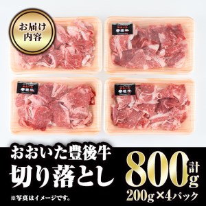 おおいた豊後牛 切り落とし (計800g・200g×4P) 国産 牛肉 肉 和牛 ブランド牛 小分け 大分県産  大分県 佐伯市 【FW011】【 (株)ミートクレスト】