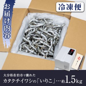 ＜訳あり・業務用＞カタクチイワシの「いりこ」 (計約1.5kg) 干物 ひもの 味噌汁 出汁 佃煮 お酒のおつまみ 大分県 佐伯市 【GH002】【増野善雄商店】