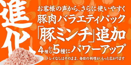 豚肉 バラエティーパック (合計4kg・5種)豚バラ しゃぶしゃぶ 鍋 とんかつ ロース 小分け 個包装 豚こま 小間切れ スライス ミンチ セット 詰め合わせ 冷凍 食べ比べ 国産 大分県 佐伯市【BD325】【西日本畜産】