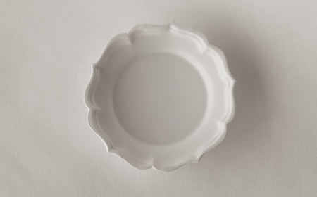 〔臼杵焼〕稜花リム皿(S)【1枚】