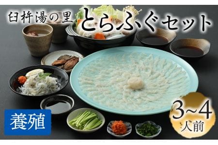 鮮度と自家製ポン酢にこだわった臼杵湯の里とらふぐセット（３～４人前）