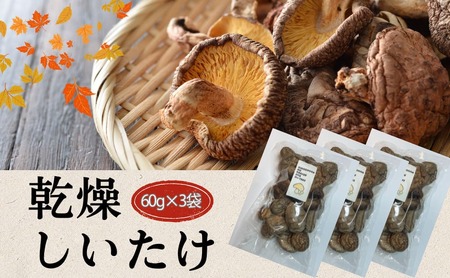 大分県産 しいたけ 津久見で育てた肉厚乾燥しいたけ 60g×3袋