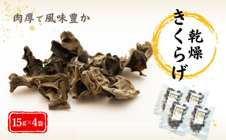 津久見産 肉厚 乾燥 きくらげ 15g×4袋 | きくらげ 津久見市