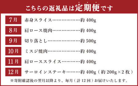 【12ヶ月定期便】毎月替わるおおいた和牛セット！12ヶ月おおいた和牛月替わり 計約4.8kg