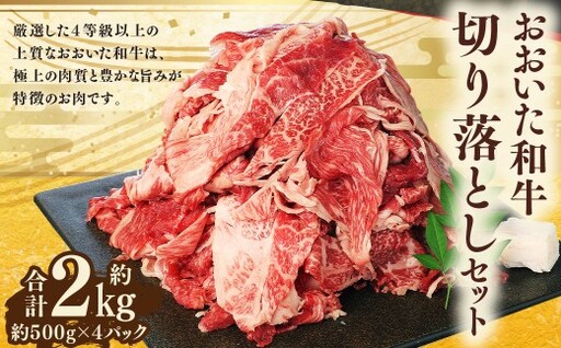 おおいた和牛 切り落とし 約500g×4パック 計約2kg