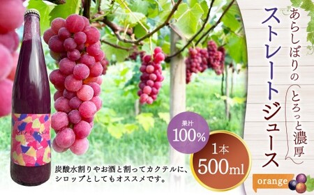 《orange》あらしぼりのとろっと濃厚、ストレートジュース 果汁100% 1本(500ml)