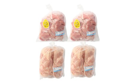 大分県産ブランド豚「米の恵み」・鶏肉 2種 カット済・スライスセット 2.0kg 豚肉 こま切れ 鶏もも肉