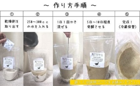 てづくり出汁塩こうじキット150g無添加玄米麹液体麹国産素材こんぶ干しいたけ椎茸塩 | 塩こうじ