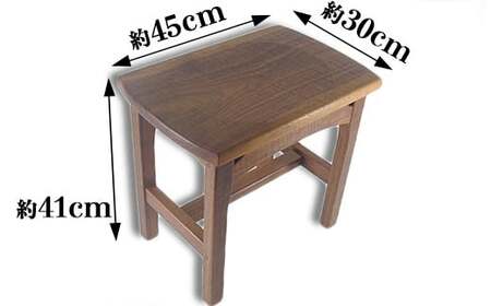 木工房矢吹のウォールナットのスツール( 無垢 木製 オイルフィニッシュ 椅子 )＜085-031_5＞