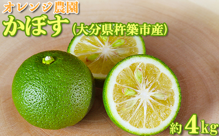 オレンジ農園のかぼす（大分県杵築市産） 約4kg 果物 期間限定 数量限定 九州 ＜114-004＞