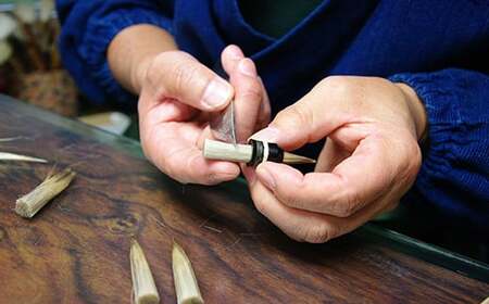 筆工房楽々堂の水墨画筆　小品から大作まで対応！5本セット＜054-035_5＞