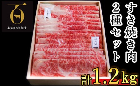 おおいた和牛 すき焼き肉2種（クラシタロース・ブリスケスライス）計1.2kg【匠牧場】＜102-024_5＞