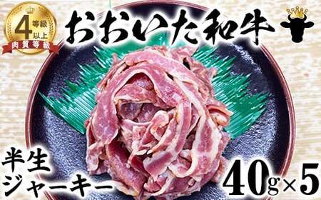 おおいた和牛 半生ジャーキー（40g×5）【ニード牧場】 九州 ＜129-003＞