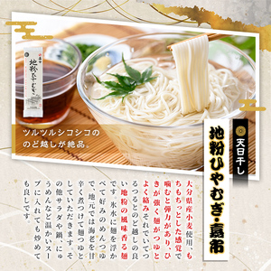 天日干し長洲麺詰合せ(合計30袋・4種)そうめん 素麺 ひやむぎ うどん そば 蕎麦 麺類 詰合せ 手軽 簡単調理 常温 大分県産【101401200】【四井製麺工場】