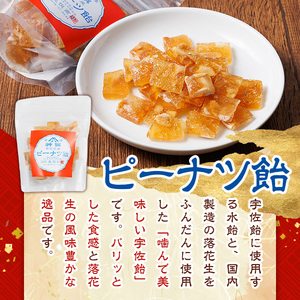 宇佐飴・ピーナツ飴 詰め合わせ(計1kg・100g×各5袋) ピーナッツ あめ お菓子 おかし おやつ 落花生 【112800601】【岡部商事】