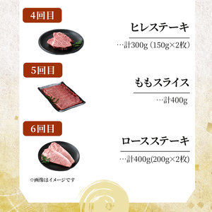 ＜定期便・全６回＞おおいた和牛６か月定期便(合計2.4kg) 牛肉 お肉 もも肉 肩ロース 切り落とし 生ハム 定期便【212100201】【ミートクレスト】