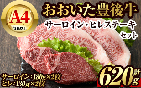 【106402100】豊後牛サーロイン・ヒレステーキセット(620g)