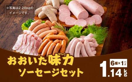 070-1100 おおいた 味力 ソーセージ セット 1.14kg ベーコン