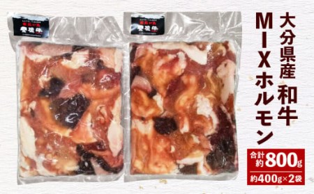 093-475 大分県産 和牛 MIX ホルモン 約800g 約400g×2