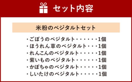 085-456 米粉のベジタルトセット 6本 6種 タルト 米粉 ナッツ ドライフルーツ チョコレート