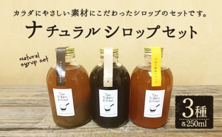 019-820 ナチュラル シロップ セット 3種 計750ml (250ml×3本)