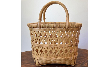 竹聲館　縄目差しバスケット　プチ