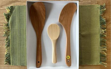 ＼年内発送／ 【ゆふいん・アトリエとき】＜右利き用＞調理器具（ヘラ・ターナー・しゃもじ）3点セット