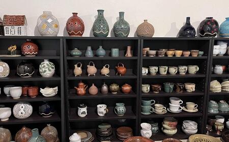 【陶工房　游山】ランプシェード（バラ）　　