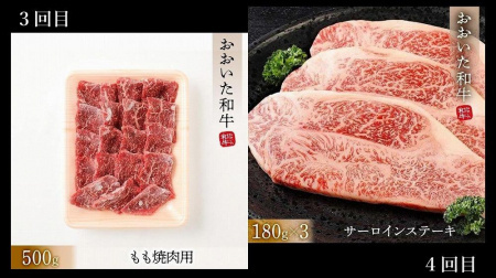【6回定期便】【おおいた和牛】食べ尽くし大満足コース 総計3.5kg｜ 肉質4等級以上 こだわりの逸品 | 牛肉定期便