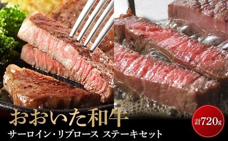 おおいた和牛 サーロイン・リブロース ステーキセット 計720g（180g×4枚）