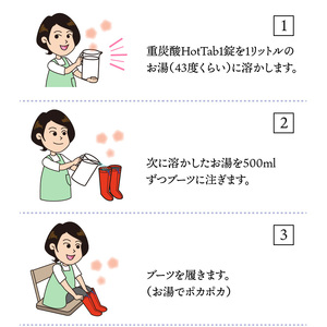 クロッツ足湯ブーツ/レッドMサイズ&重炭酸HotTab10錠_1151R-2