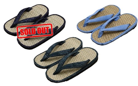 呉服屋さんの七島イ雪駄(男性用フリーサイズ)_29217A