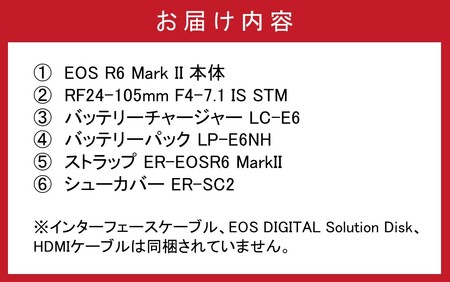 0037C_キヤノンミラーレスカメラ EOS R6 MarkⅡ（RF24-105 IS STM レンズキット）