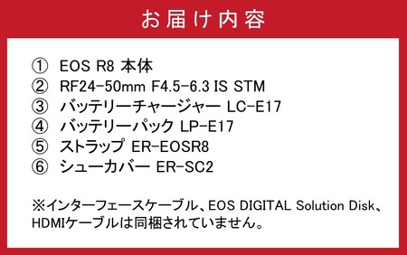 0040C_キヤノンミラーレスカメラ EOS R8（RF24-50 IS STM レンズキット ） 