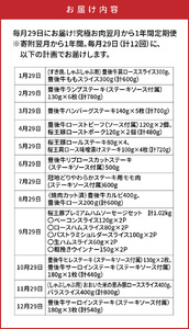 毎月29日にお届け!究極お肉1年間定期便/計12回発送_2387R
