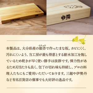 銀杏のまな板（並級）37×22×2.2cm/耐水加工済_2399R-1